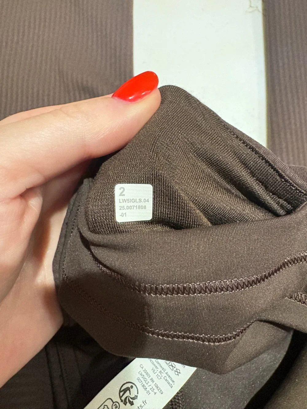 lululemon athletica Wunder train Ribbed High-Rise Brown Leggings